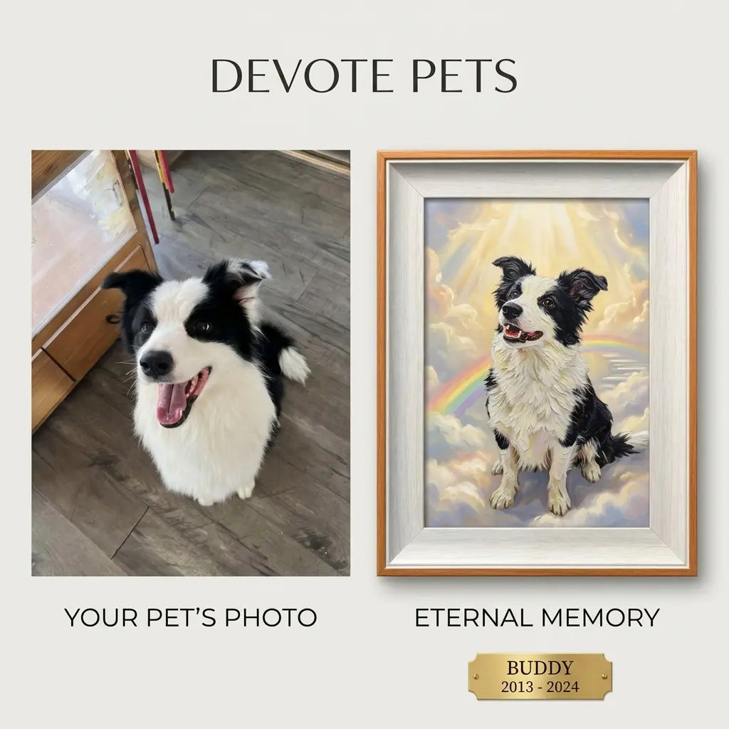 DevotePets™ Custom Pet Oil Painting – Hand-Painted Masterpiece