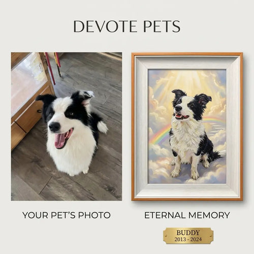 DevotePets™ Custom Pet Oil Painting – Hand-Painted Masterpiece