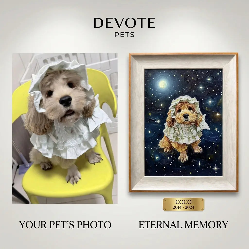 DevotePets™ Custom Pet Oil Painting – Hand-Painted Masterpiece