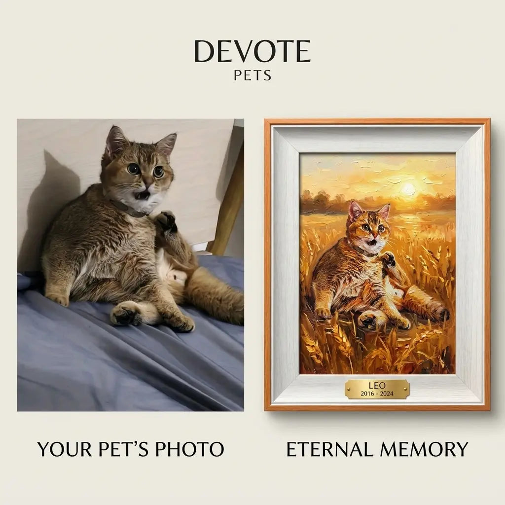 DevotePets™ Custom Pet Oil Painting – Hand-Painted Masterpiece