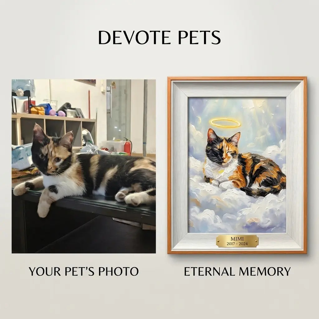 DevotePets™ Custom Pet Oil Painting – Hand-Painted Masterpiece
